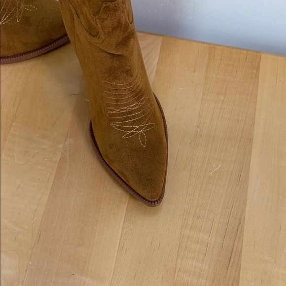 Brown Sueded Cowboy Boots - Picture 6 of 13